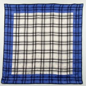 Dior Blue and Black Checkered Scarf